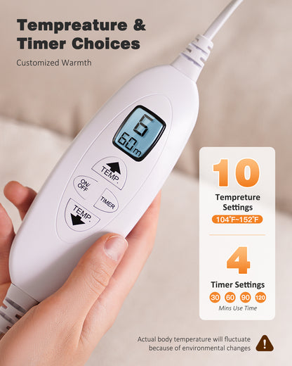 Heating Pad for Neck and Shoulders and Back, Weighted Pad (Grey/Teal)