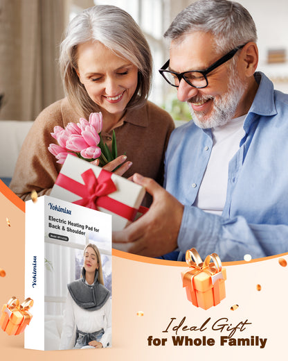 Heating Pad for Neck and Shoulders and Back, Weighted Pad (Grey/Teal)